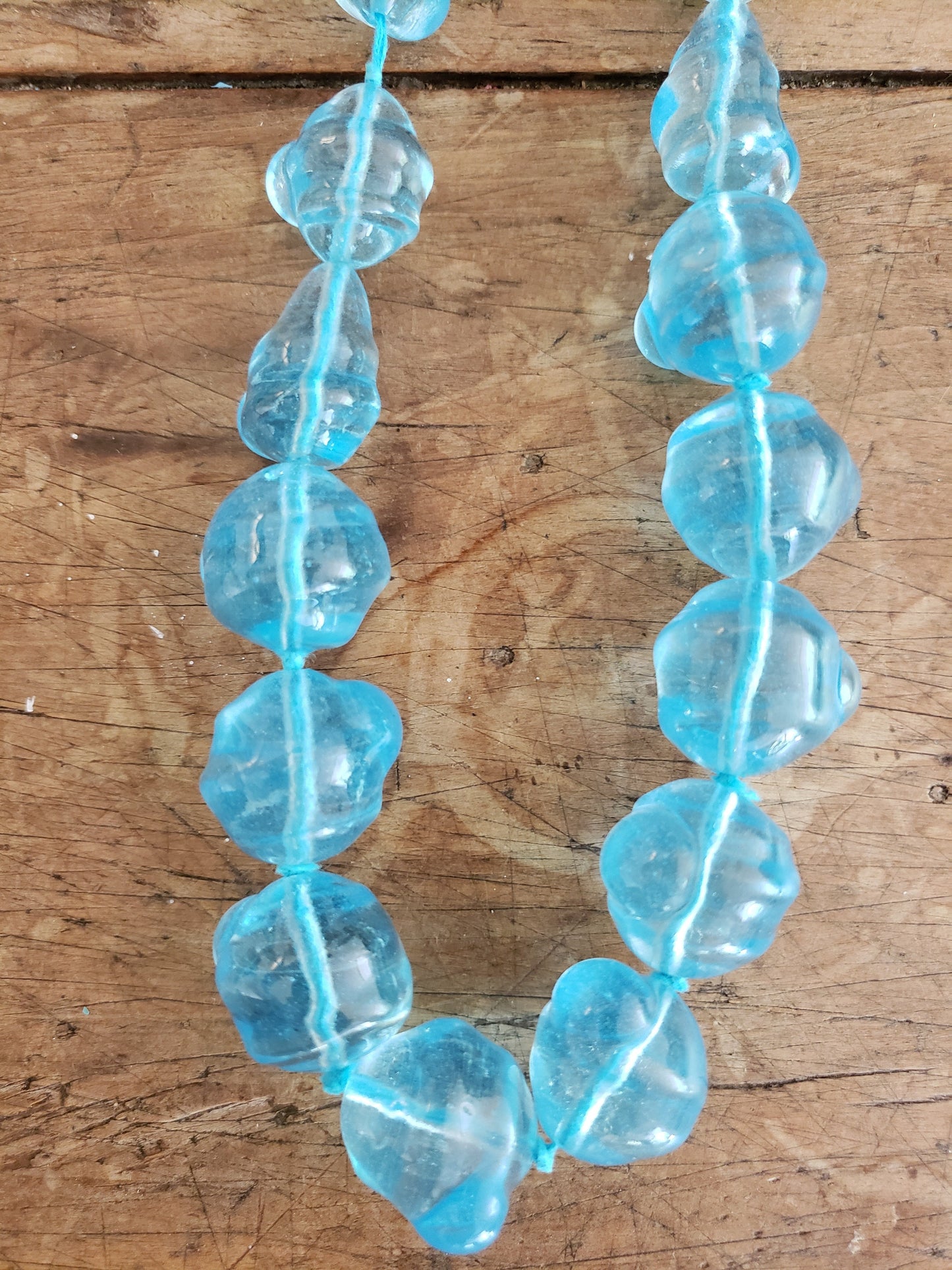 Chanel Blue Gripoix Glass Necklace