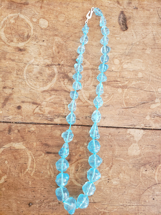 Chanel Blue Gripoix Glass Necklace