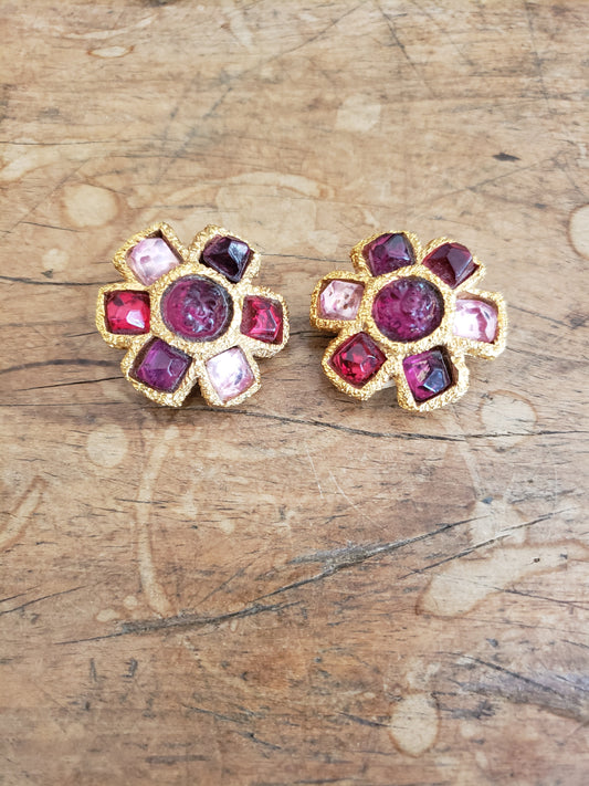 Alexis Lahellec Paris Clip-on Floral Earrings